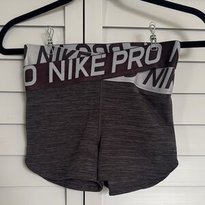 Nike Pro Women's Dark Brown Athletic Shorts